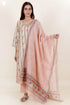 Tussar Cotton Kurta Pant And Dupatta Set In Block Print